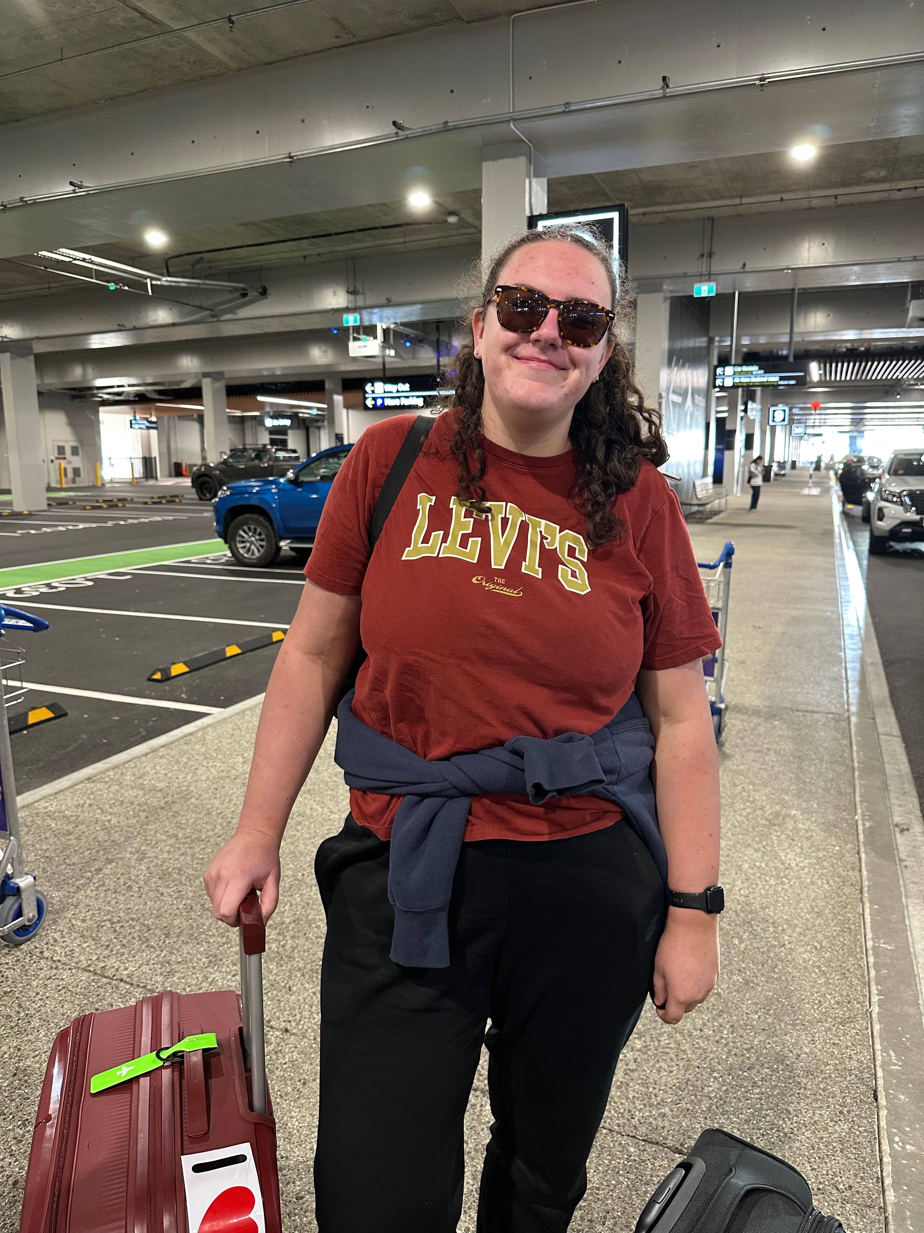 My love ready for her holiday